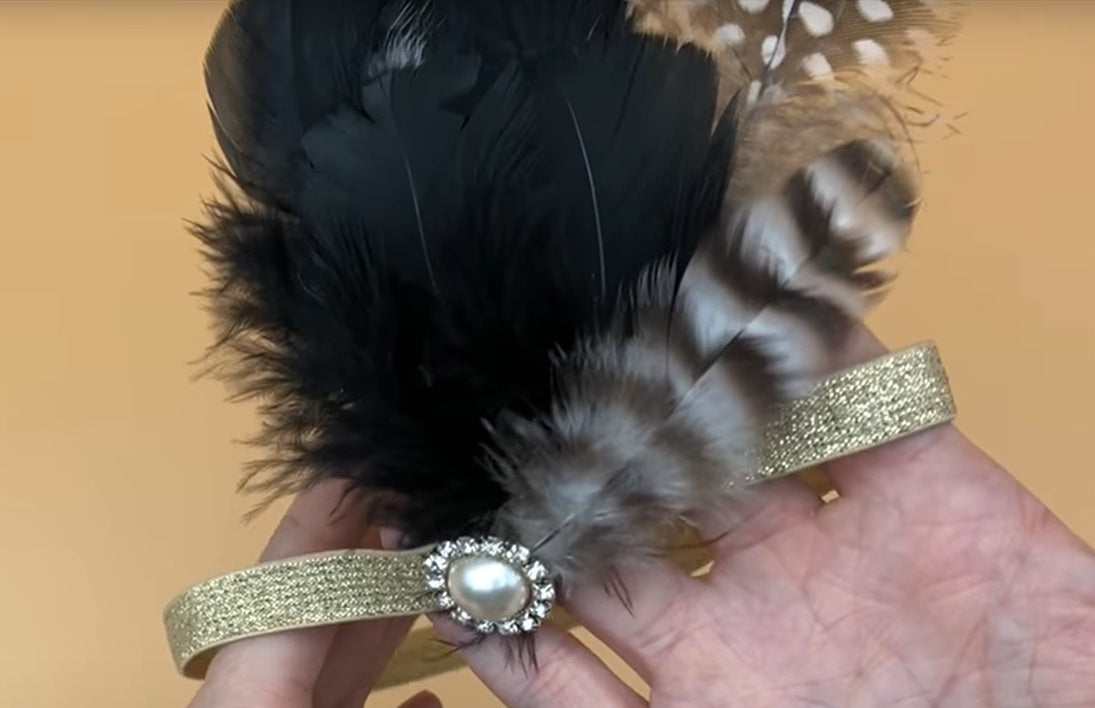 Flapper Girl Headpiece Accent Feathers for Wedding Centerpieces