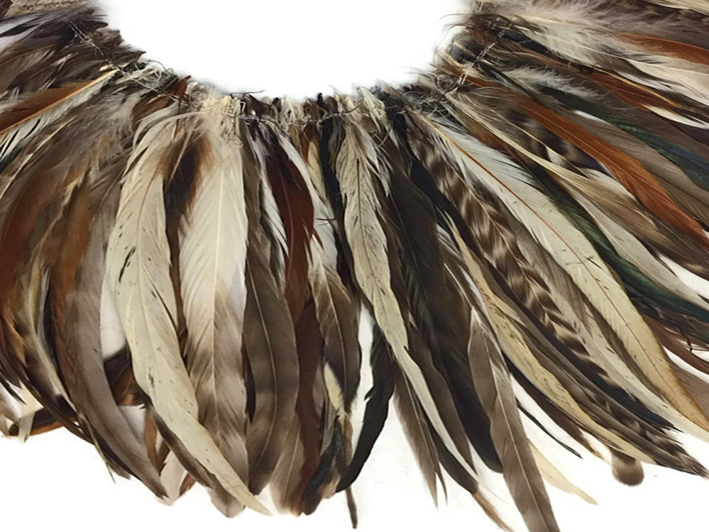 25 oz - 8-10" Chinchilla Pack Natural Brown Soft Hackle Feathers for Wedding Centerpieces