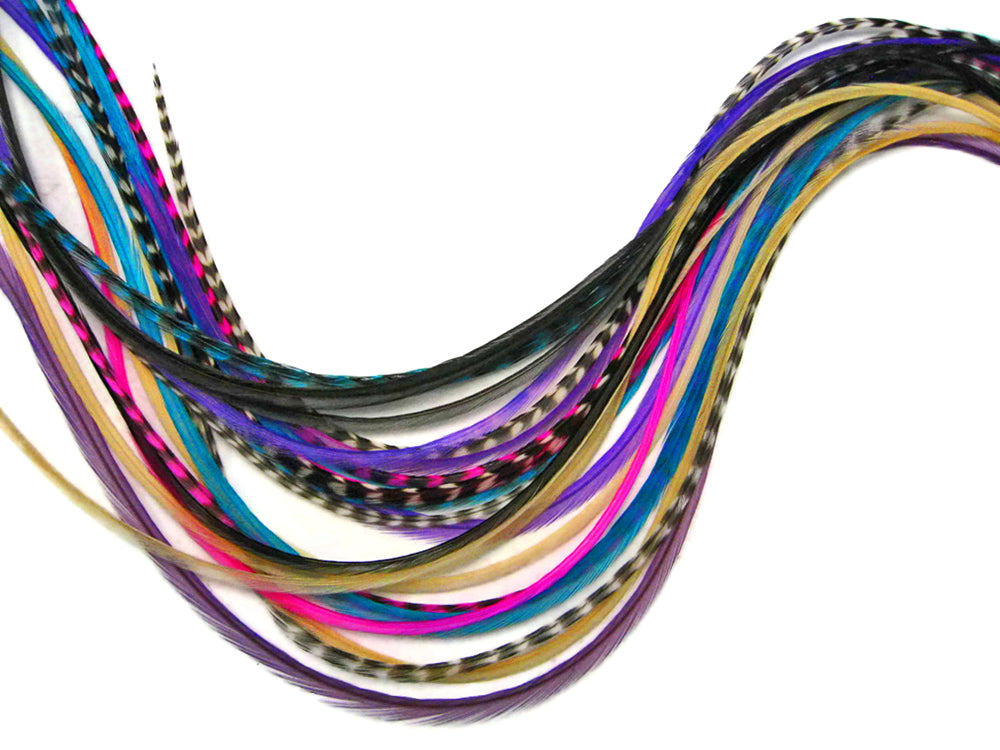 Grizzly Strands Candy Mix Accent Feathers for Wedding Bridal Accessories
