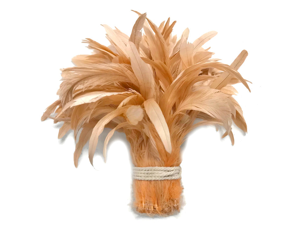 8-10" Champagne Inch Strip Strung Accent Feathers for Wedding Centerpieces