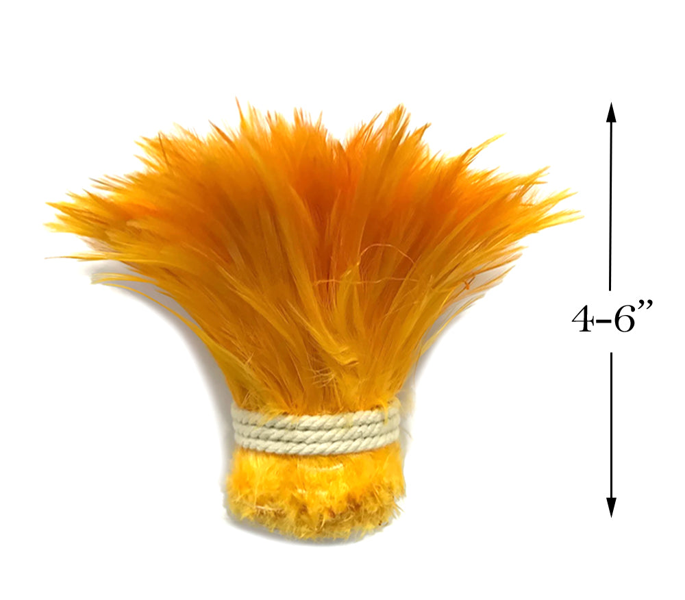 1 yard - Yellow Golden Strung Rooster Soft Hackle Feathers for Wedding Backdrops & Arches