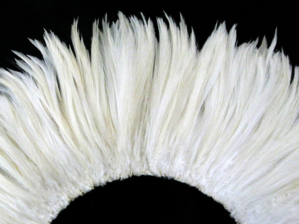 6-7" Natural Inch Strip White Soft Hackle Feathers for Wedding Centerpieces
