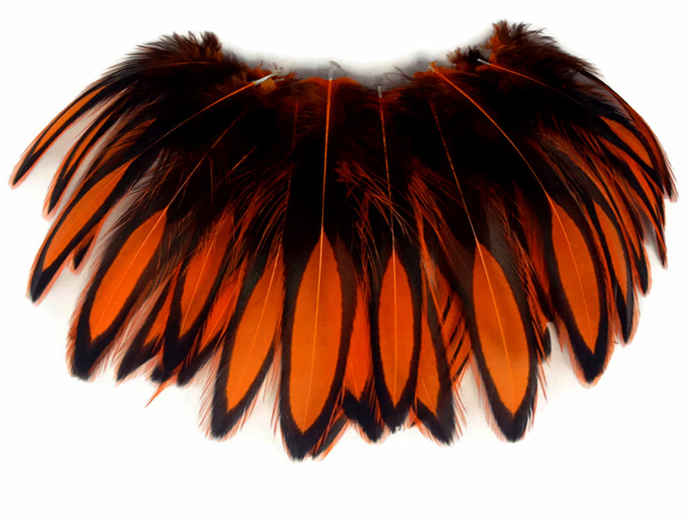 1 dozen - Orange Whiting Farms BLW Accent Feathers for Wedding Bouquets & Boutonnieres