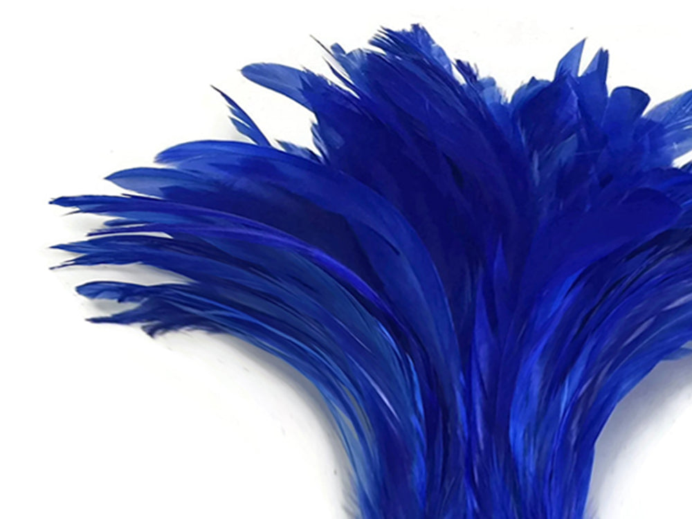 8-10" Royal Blue Inch Strip Strung Accent Feathers for Wedding Centerpieces