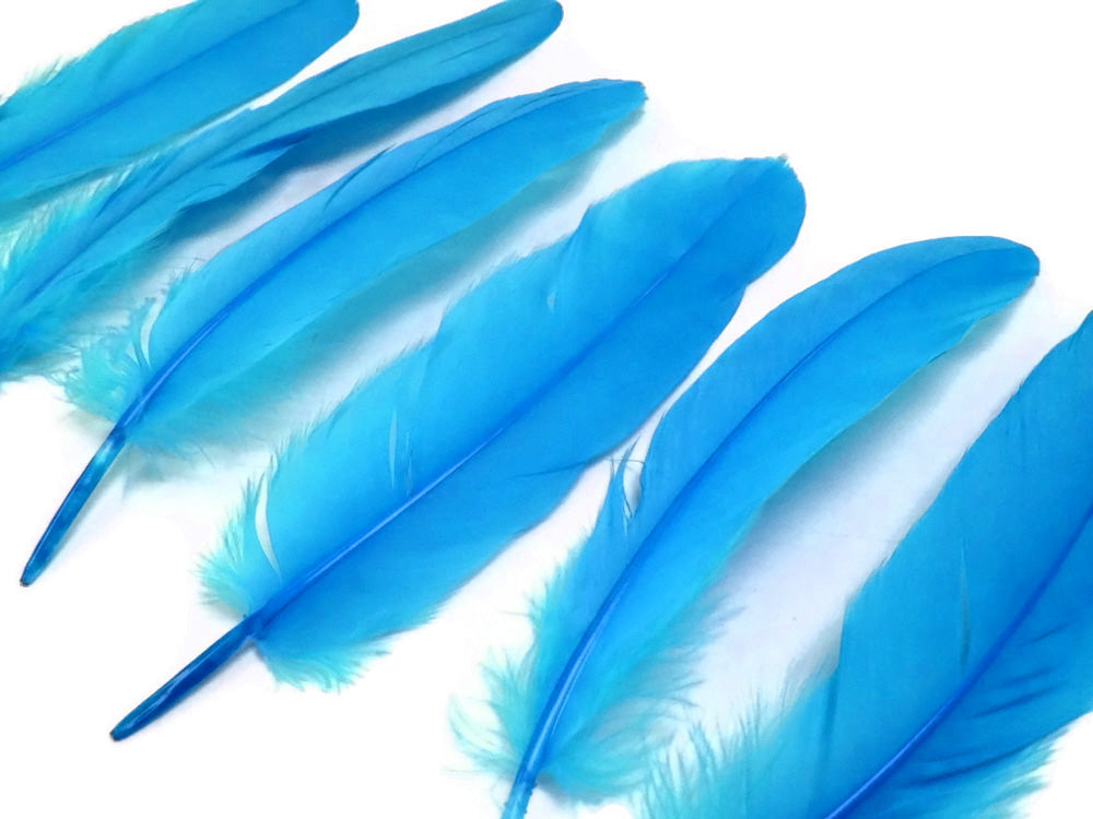 A quarter pound - Turquoise Blue Satinettes Pallet Accent Feathers for Wedding Backdrops & Arches