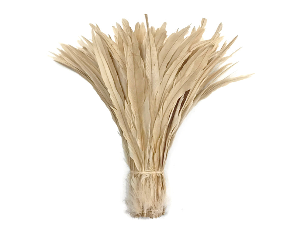 14-16" Natural Inch Strip Ivory Accent Feathers for Wedding Centerpieces