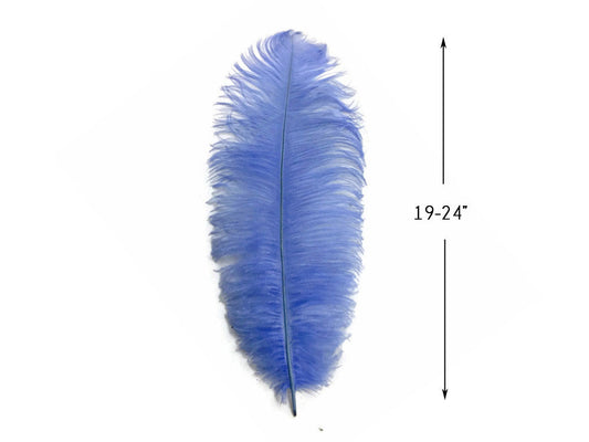 10 Pieces - 19-24" Light Blue Ostrich Dyed Drabs Body Feathers