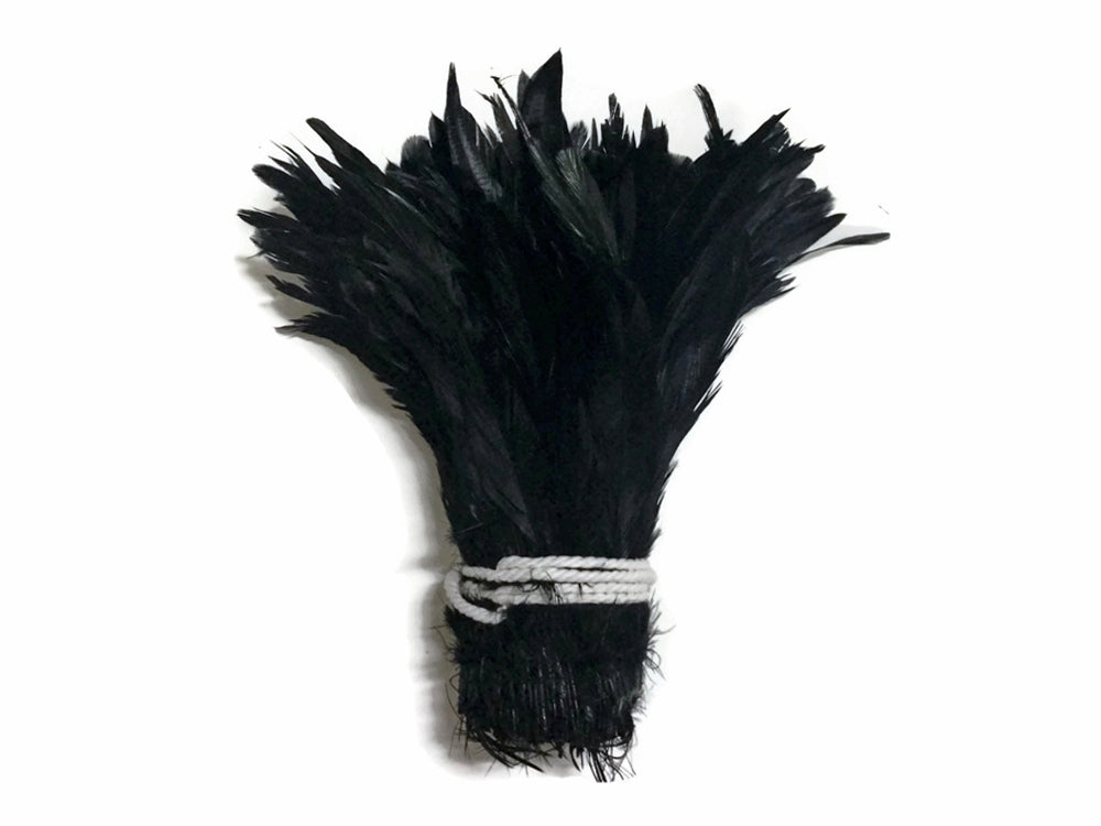 8-10" Natural Inch Strip Black Accent Feathers for Wedding Centerpieces