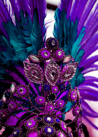 10 pieces - 18-22" Purple Bleached Dyed Ringneck Accent Feathers for Wedding Centerpieces