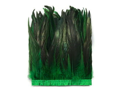 1 yard - 10-12" Natural Kelly Green Dyed Accent Feathers for Wedding Backdrops & Arches