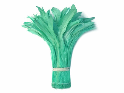 8-10" Mint Green Inch Strip Strung Accent Feathers for Wedding Centerpieces