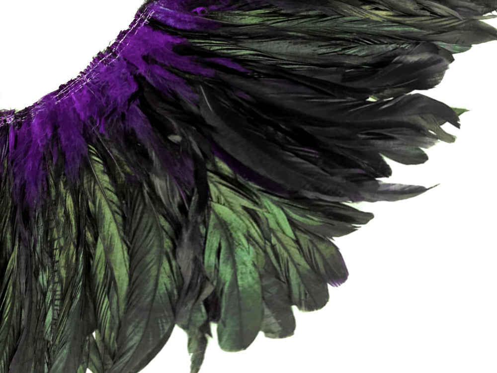 8-10" Natural Inch Strip Purple Accent Feathers for Wedding Centerpieces