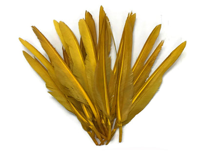 50 oz - Gold Pack Antique Primary Accent Feathers for Wedding Centerpieces