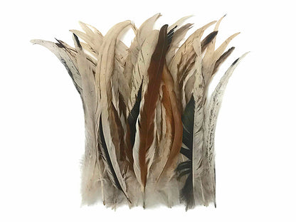 25 oz - 10-14" Natural Pack Beige Mix Accent Feathers for Wedding Centerpieces