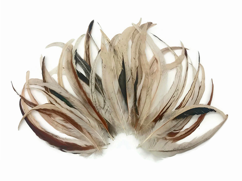 25 oz - 10-14" Natural Pack Beige Mix Accent Feathers for Wedding Centerpieces