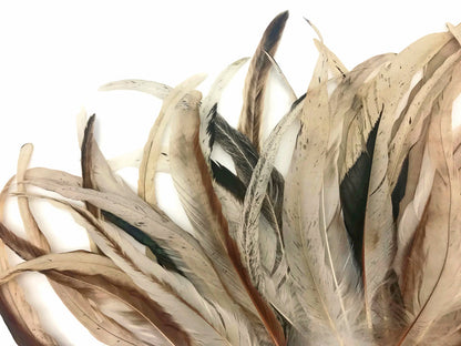 25 oz - 10-14" Natural Pack Beige Mix Accent Feathers for Wedding Centerpieces
