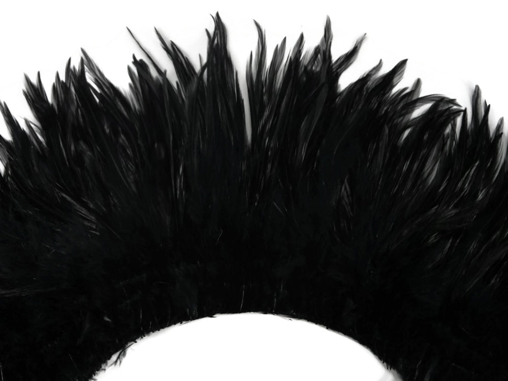 Black Inch Strip Strung Soft Hackle Feathers for Wedding Centerpieces