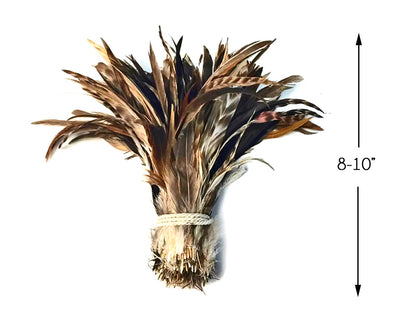 25 oz - 8-10" Chinchilla Pack Natural Brown Soft Hackle Feathers for Wedding Centerpieces