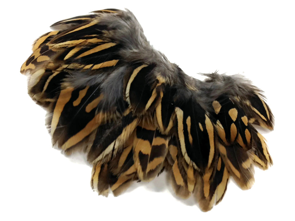 10 pieces - Natural Brown Barred Partridge Accent Feathers for Wedding Favors & Decor