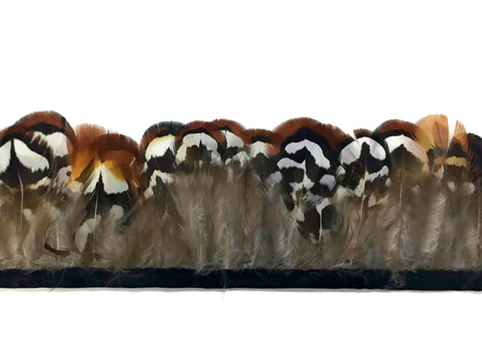 1 yard - Natural Brown Venery Plumage Accent Feathers for Wedding Backdrops & Arches