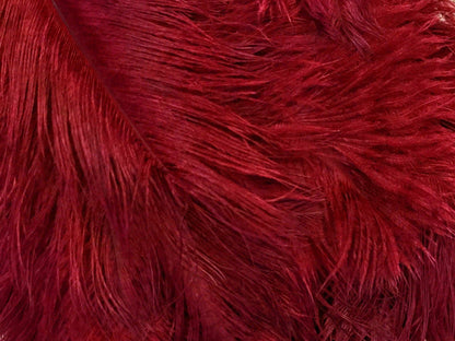 1/2 Lb. - 9-13" Burgundy Dyed Ostrich Body Drab Wholesale Feathers (Bulk)
