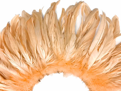 2 yards - 8-10" Champagne Strung Natural Bleach Accent Feathers for Wedding Backdrops & Arches