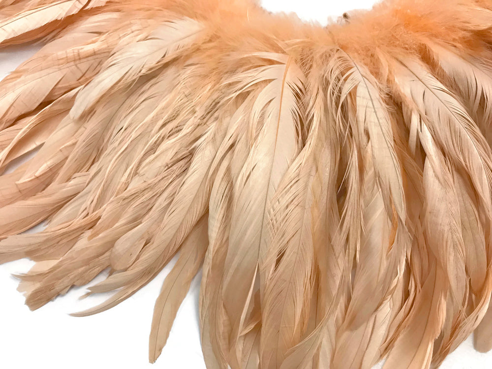 8-10" Champagne Inch Strip Strung Accent Feathers for Wedding Centerpieces