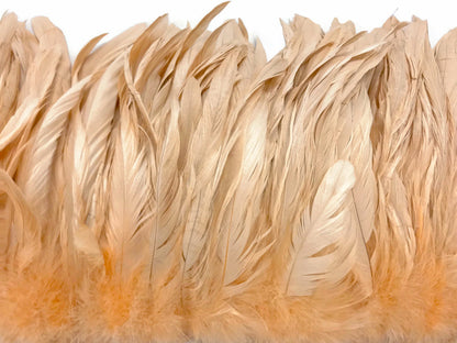 8-10" Champagne Inch Strip Strung Accent Feathers for Wedding Centerpieces