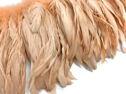 8-10" Champagne Inch Strip Strung Accent Feathers for Wedding Centerpieces