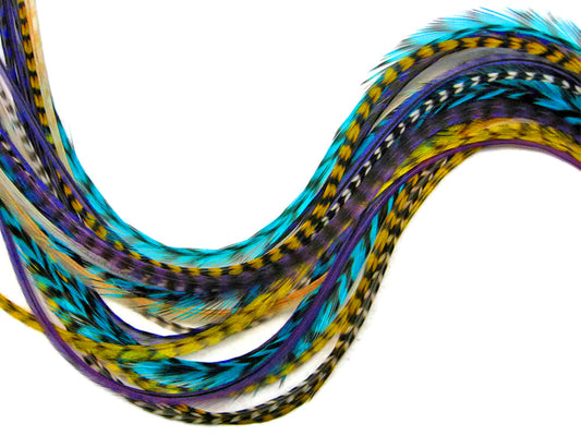Grizzly Strands Cool Mix Accent Feathers for Wedding Bridal Accessories