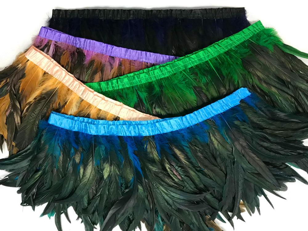 1 yard - 10-12" Natural Kelly Green Dyed Accent Feathers for Wedding Backdrops & Arches
