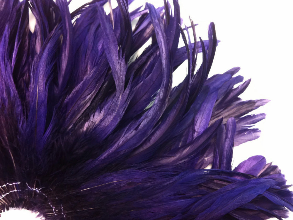 8-10" Natural Inch Strip Eggplant Accent Feathers for Wedding Centerpieces