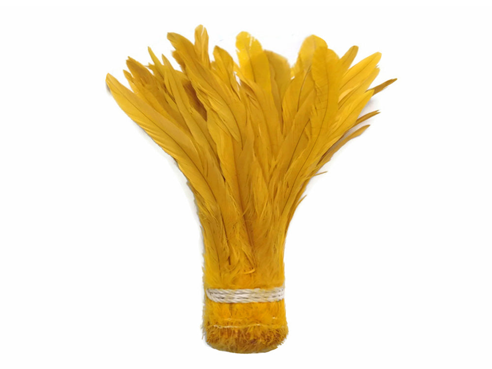 8-10" Natural Inch Strip Golden Accent Feathers for Wedding Centerpieces