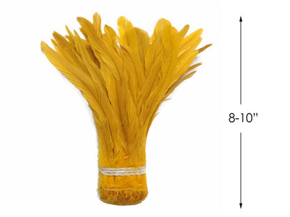 8-10" Natural Inch Strip Golden Accent Feathers for Wedding Centerpieces