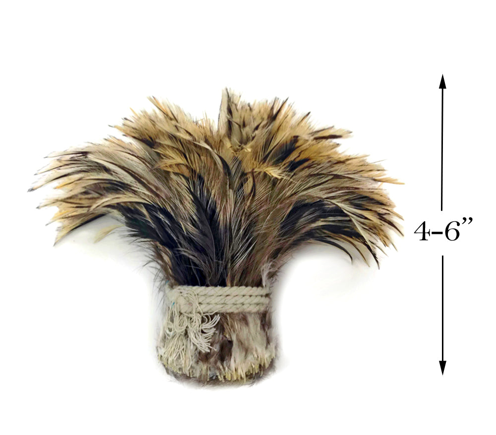 1 yard - Gold Golden Badger Strung Soft Hackle Feathers for Wedding Backdrops & Arches