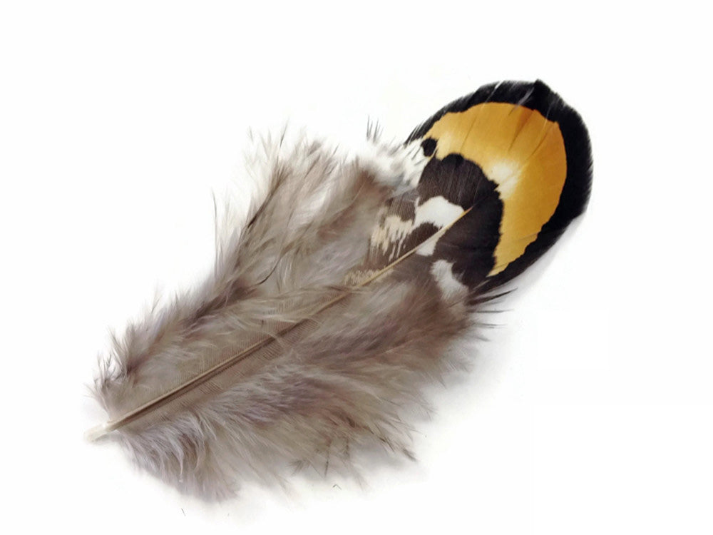 10 oz - Yellow Pack Golden Reeves Accent Feathers for Wedding Centerpieces
