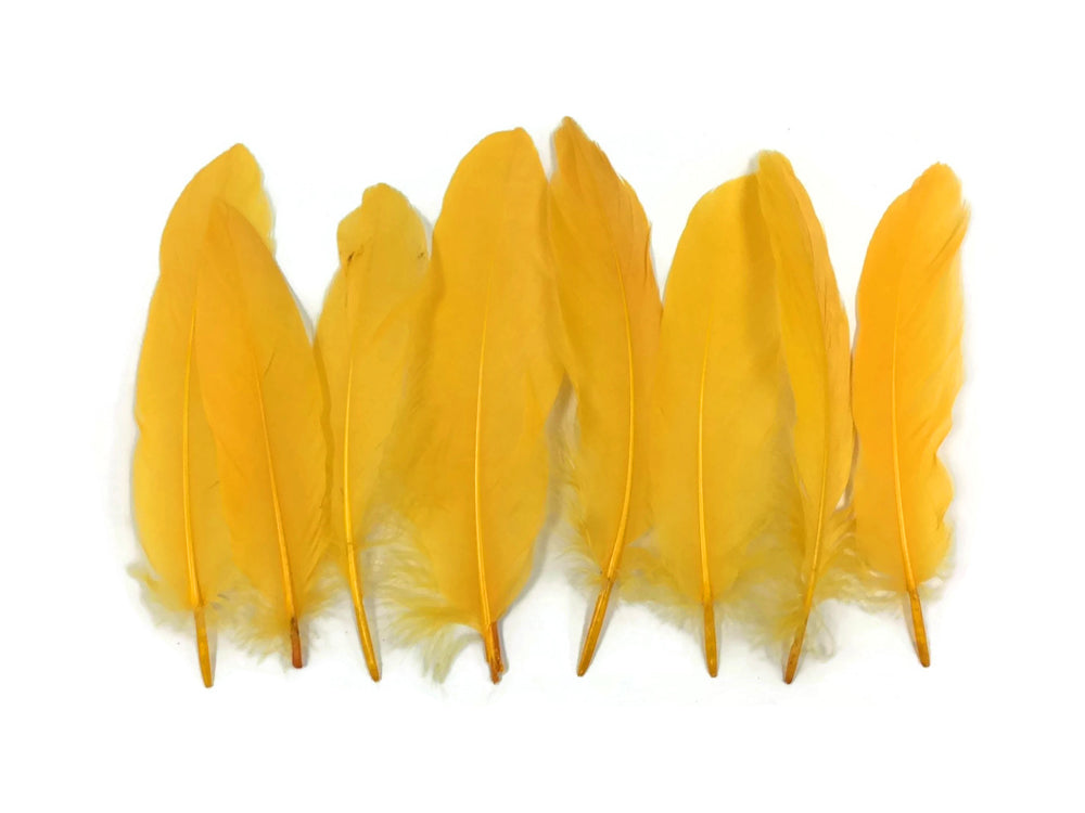 A quarter pound - Yellow Golden Satinettes Pallet Accent Feathers for Wedding Backdrops & Arches