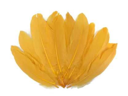 3 oz - Yellow Pack Golden Satinettes Accent Feathers for Wedding Bouquets & Boutonnieres