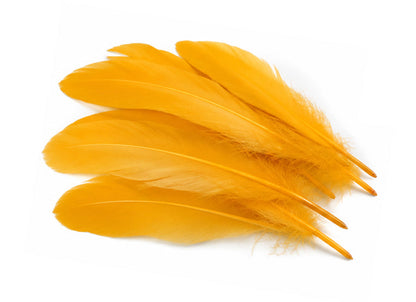 A quarter pound - Yellow Golden Satinettes Pallet Accent Feathers for Wedding Backdrops & Arches