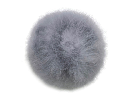 2 Yards - Gray Turkey Medium Weight Marabou Feather Boa 25 Gram