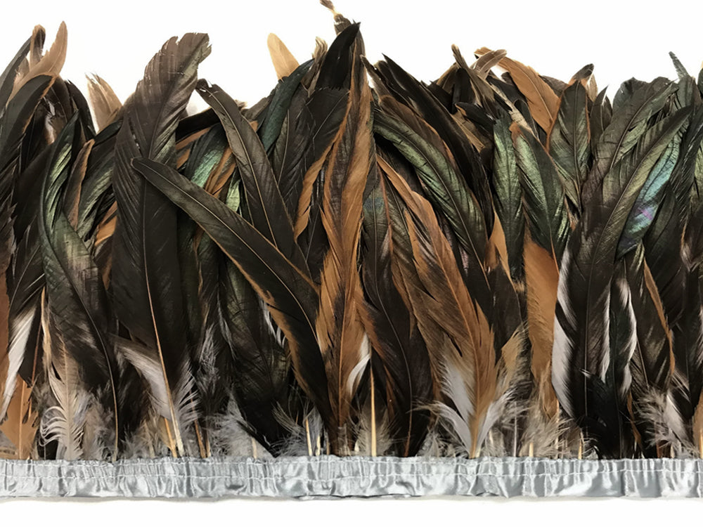 1 yard - 10-12" Silver Gray Dyed Over Natural Accent Feathers for Wedding Backdrops & Arches