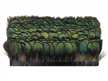 1 yard - Bronze Green Lady Amherst Accent Feathers for Wedding Backdrops & Arches