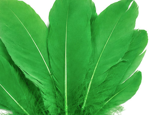 3 oz - Green Pack Kelly Satinettes Accent Feathers for Wedding Bouquets & Boutonnieres