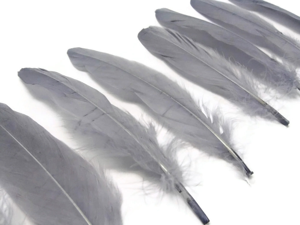 A quarter pound - Silver Gray Satinettes Pallet Soft Accent Feathers for Wedding Backdrops & Arches