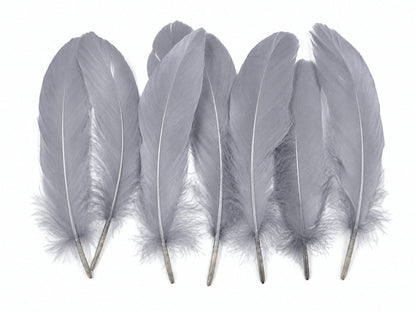 A quarter pound - Silver Gray Satinettes Pallet Soft Accent Feathers for Wedding Backdrops & Arches