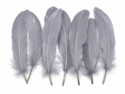 3 oz - Silver Gray Pack Satinettes Pallet Accent Feathers for Wedding Bouquets & Boutonnieres