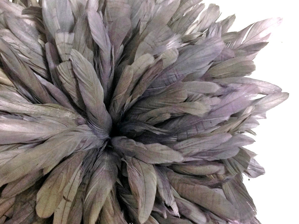 2 yards - 8-10" Silver Gray Strung Natural Bleach Accent Feathers for Wedding Backdrops & Arches