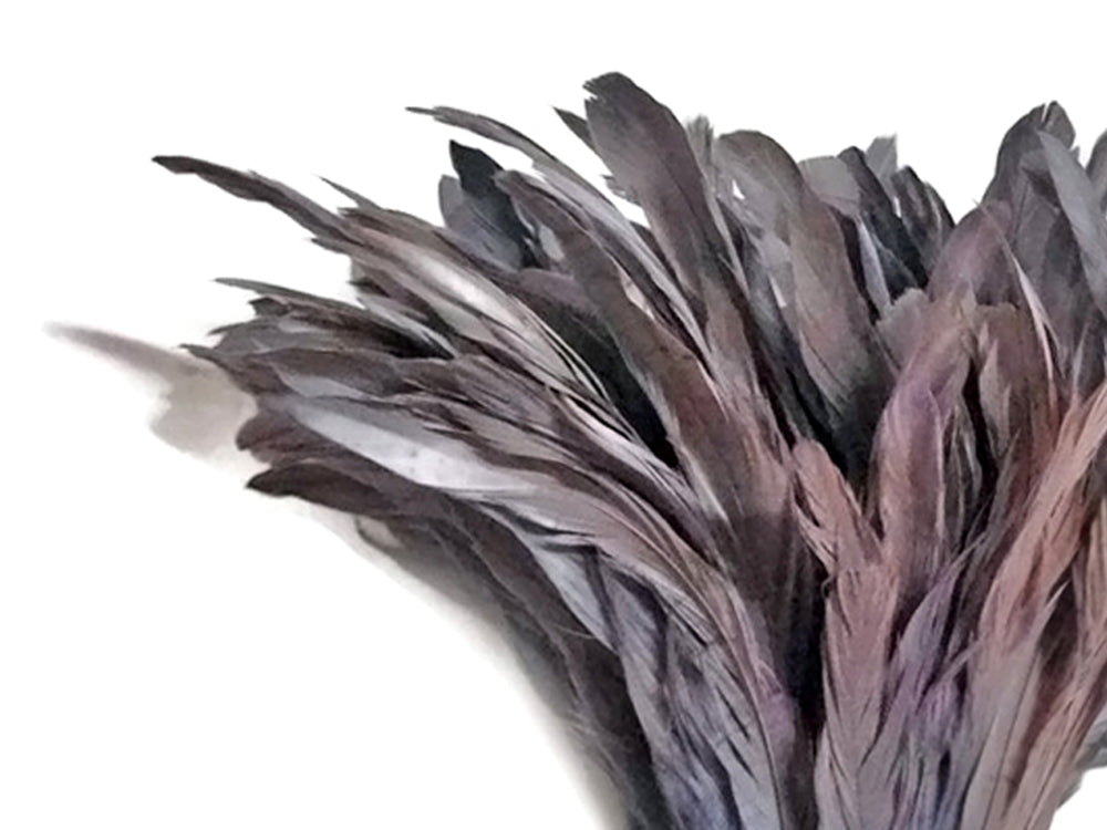 2 yards - 8-10" Silver Gray Strung Natural Bleach Accent Feathers for Wedding Backdrops & Arches