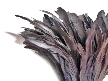 2 yards - 8-10" Silver Gray Strung Natural Bleach Accent Feathers for Wedding Backdrops & Arches