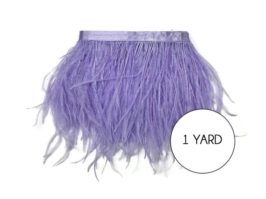 1 Yard - Lavender Ostrich Fringe Trim Wholesale Feather (Bulk)